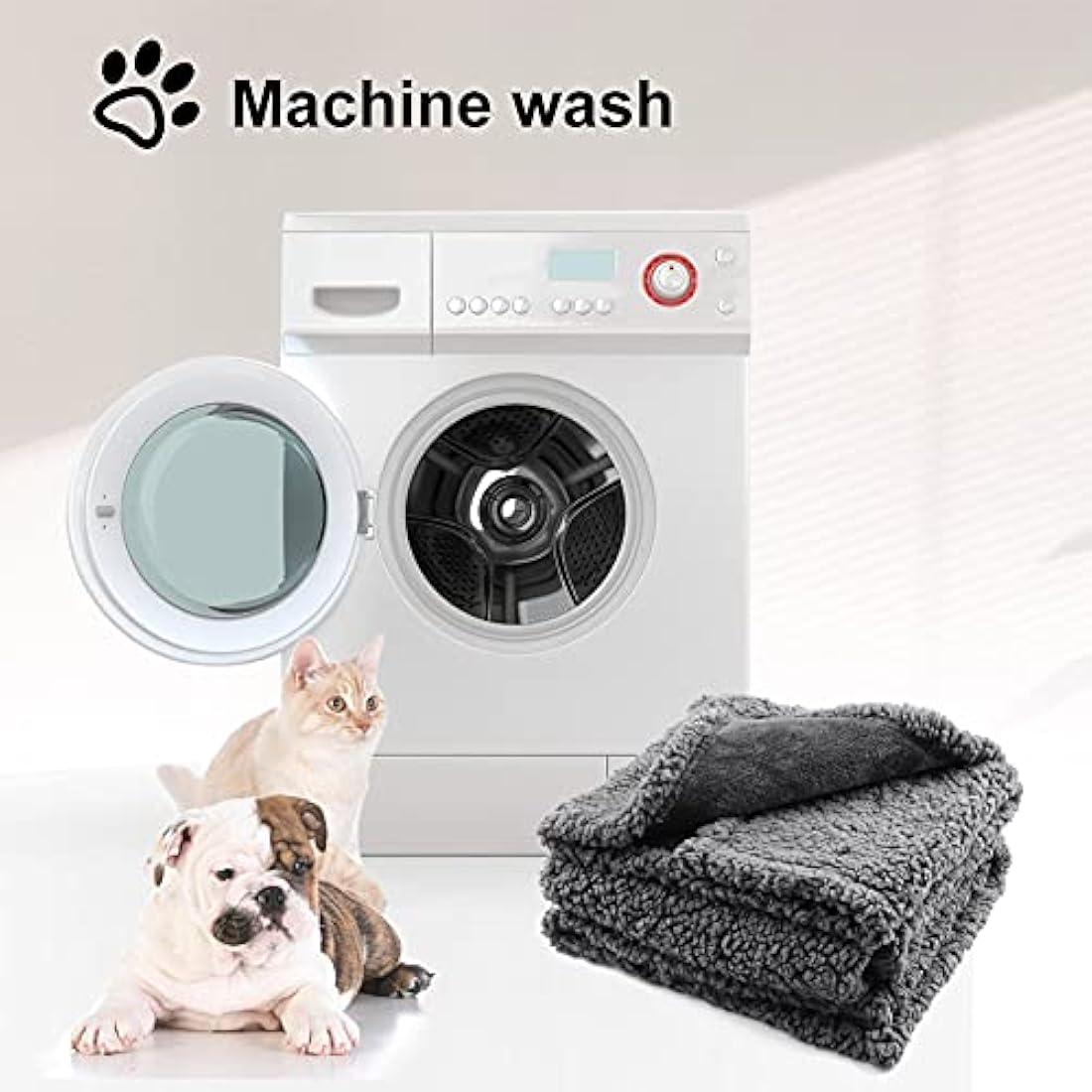 Onarway Waterproof Dog Blanket Washable: Protects Sofa/Bed/Car Seat from Spills & Scratches - Cozy Sherpa Fleece Puppy Throw for Furniture Conscious Pet Owner (XX Large 145x215cm)