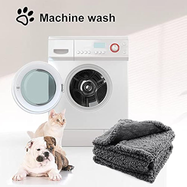 Onarway Waterproof Dog Blanket Washable: Protects Sofa/Bed/Car Seat from Spills & Scratches - Cozy Sherpa Fleece Puppy Throw for Furniture Conscious Pet Owner (XX Large 145x215cm)