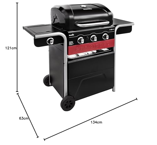 Char-Broil Gas2Coal 440 Hybrid Grill Gas Barbecue, Black