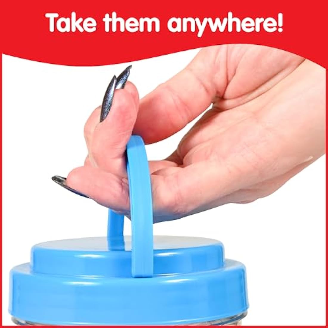 edxeducation Transparent Letters and Numbers | Mini Jar | Colourful, Plastic Letters and Numbers | Learn A-Z and 1-9 | Sensory Play