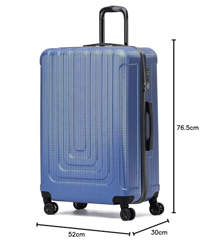 Flight Knight Premium Lightweight Suitcase - Built-in TSA Lock - 8 Spinner Wheels - ABS Hard Shell Check in Highly Durable Luggage - Medium - 67x45x26cm