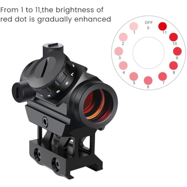 Feyachi RDS-25 Red Dot Sight 4 MOA Red Dot Gun Sight Rifle Scope with 1 inch Riser Mount