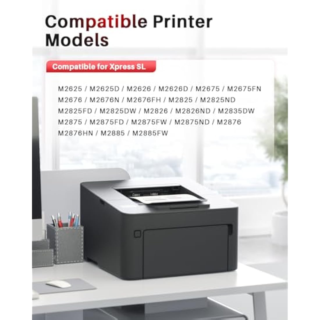 Halloya MLT D116L D116S Compatible Toner Replacement for Samsung MLT D116L D116S to use with Xpress SL-M2835DW M2825ND M2825DW M2885FW M2675 M2675FN M2875FD M2625 M2626 M2676 M2825 (2BK)
