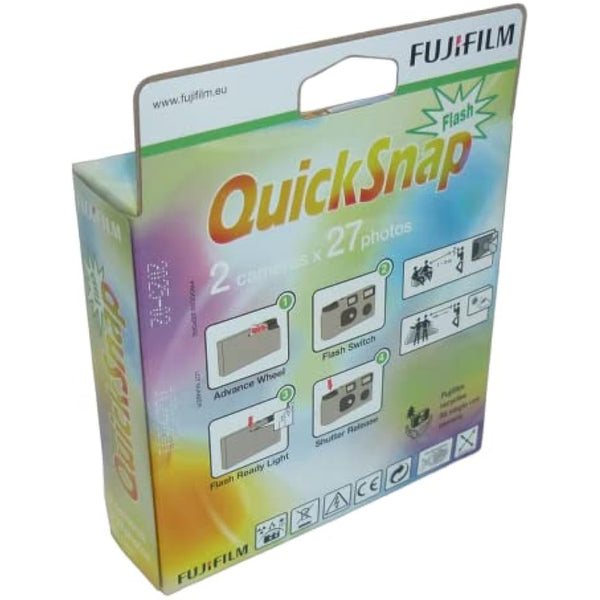 Fujifilm 7130786 QuickSnap 400 Disposable Flash Camera (Pack of 2)