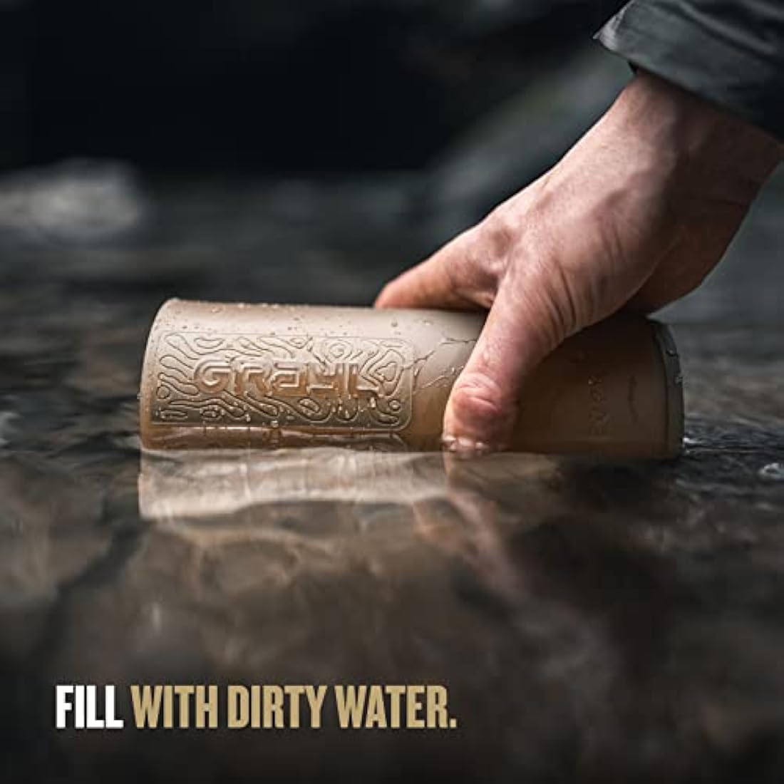 Grayl GeoPress Water Purifier Bottle - Coyote Brown
