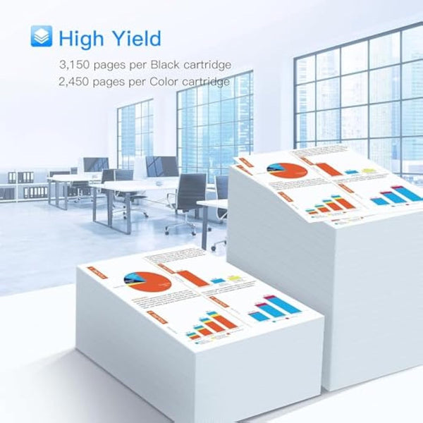 4-Pack 207X Toner Cartridges [With Chip] Replacement for HP 207X 207A 207 Compatible for MFP M283fdw M283fdn M282nw M255dw M255nw W2210X W2211X W2212X W2213X M282-Black Cyan Magenta Yellow