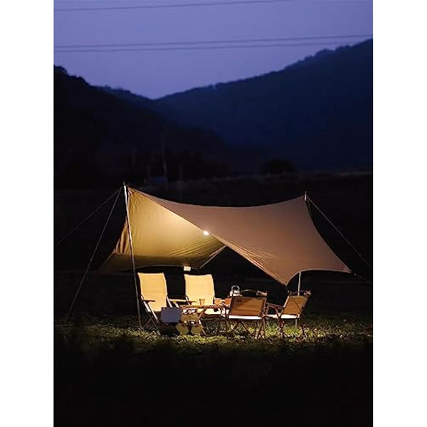 4.5X4.5m Large Camping Tarp Tent Ultralight Waterproof Mutifunctional Awning Hexagon Tarpaulin Shelter for Car Bushcraft Hammock Backpacking Outdoor