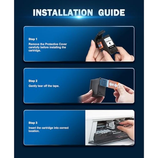 HALLOLUX 560XL Ink Cartridges for Canon 560 561 PG-560XL CL-561XL PG560 CL561 Ink Cartridges for Canon TS5350 TS5300 TS5351 TS7450 TS7451 TS5352 TS5353 (Black, 2-Pack)