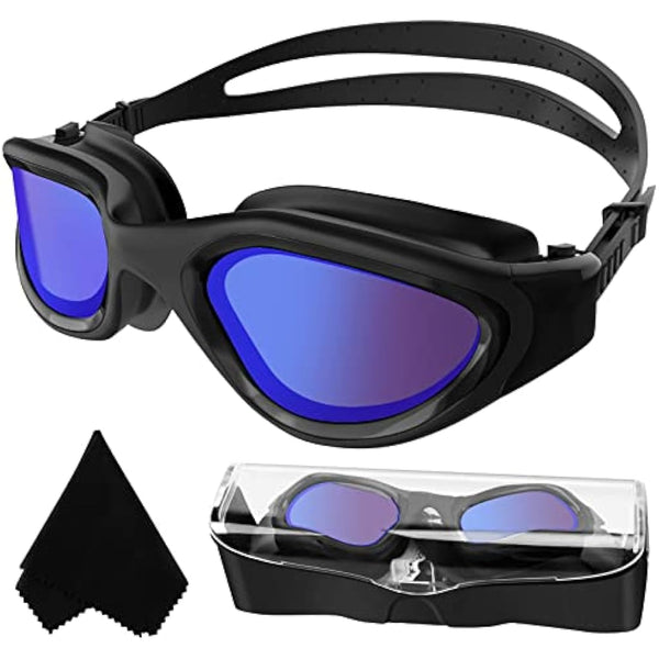 Adult Swimming Goggles,Polarized Open Water Goggles Swimming Anti Fog UV Protection No Leakage Clear Vision Easy to Adjust for Adults Men Women Teenagers
