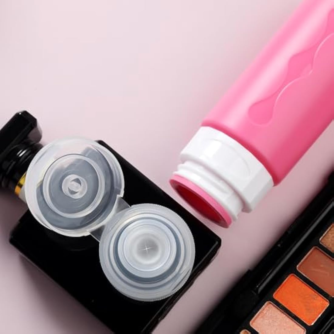 Gemice Portable Travel Bottle, 4 Pack Silicone Travel Containers Set LeakProof Refillable Squeezable for Lotion Liquid Shampoos, Soap and Toiletries (90ml)