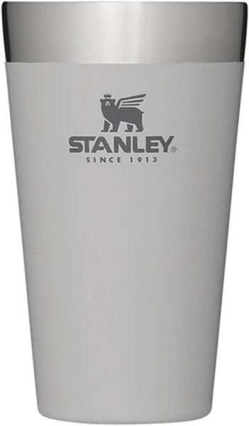 Stanley Adventure Stacking Beer Pint 0.47L - Travel Mug Keeps Drinks Cold For 4 Hours - Stainless Steel Thermal Cup - Stacks Infinitely - Double Wall Vacuum Insulation - Dishwasher Safe - Matte Black