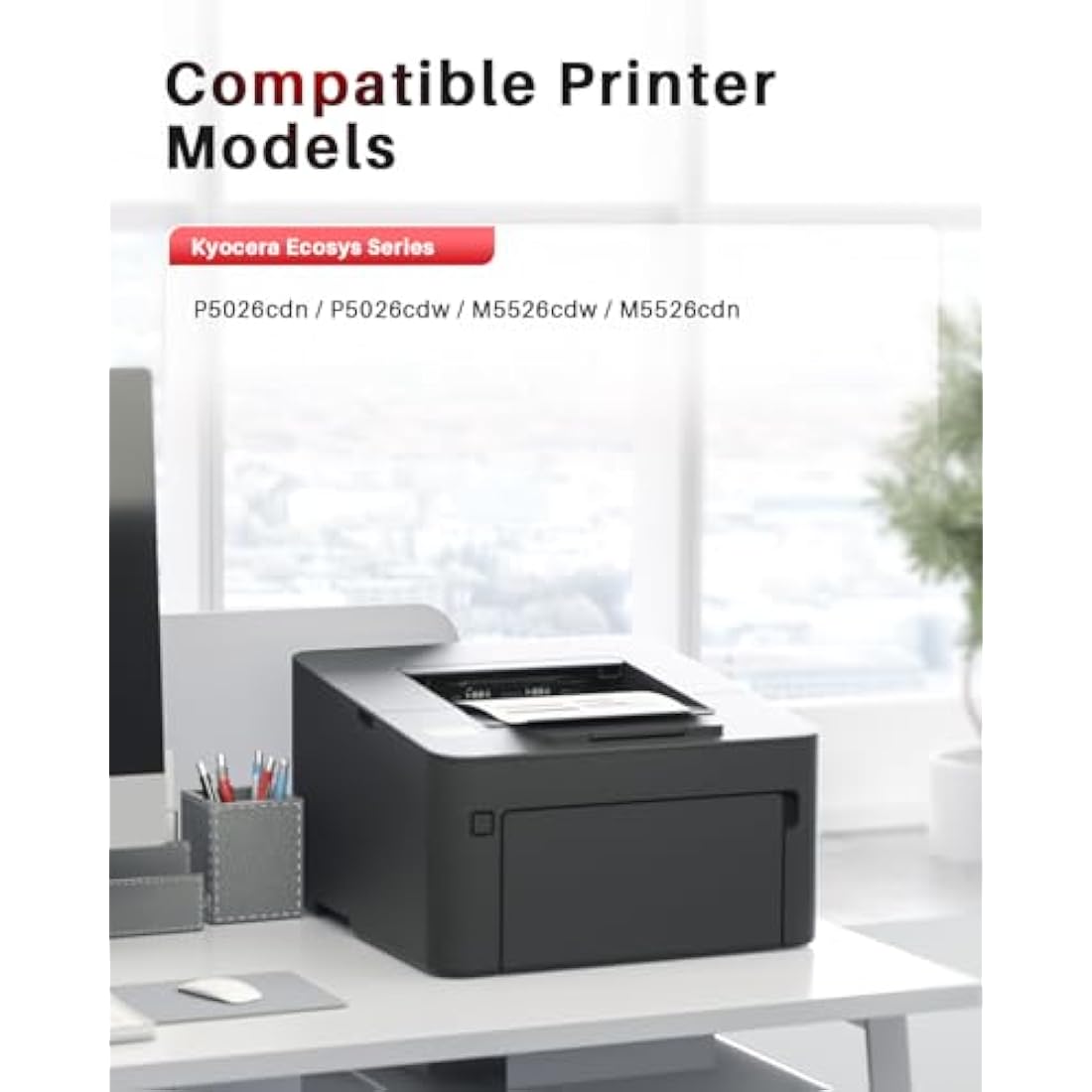 Halloya TK-5240 Toner Compatible for Kyocera TK 5240 TK5240 for Ecosys M5526cdw M5526cdn P5026cdw P5026cdn (Black Cyan Magenta Yellow, 4-Pack)