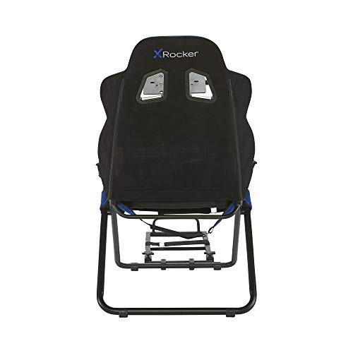 X-Rocker Steering Wheel Stand, Foldable Racing Wheel Stand with Seat Fixing Rod, Adjustable Height, Adjustable Angle, Suitable for Logitech, XBOX, Madcatz, Playstation, Racing Wheel Stand - Black