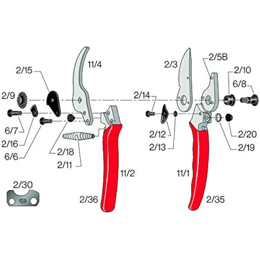 Felco Right Handed Secateurs Model 11 Large Hands Forged Alloy Original Design Floristry Gardening Horticulture Vineyard Bonsai Topiary Olive Grove Made in Switzerland