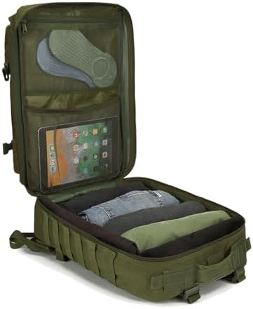 Doshwin 40L Military Backpack Tactical Army Assault Pack Molle Camo Rucksack for Camping Trekking Travel Hiking