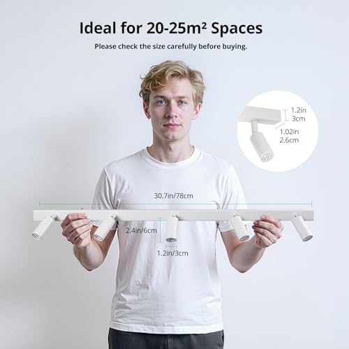 Eofiti LED Ceiling Light Rotatable White 5 Way Ceiling Spotlight 3000K Warm White Adjustable Modern Ceiling Spot Including 5X 3W G9 LED Bulbs 360LM Ceiling Lighting for Kitchen Living Room Bedroom