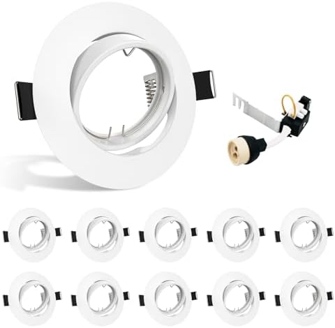 HiBay 10x LED Downlights GU10 Recessed Ceiling Lights Spotlights Round White Spot Light Fittings Indoor 240V