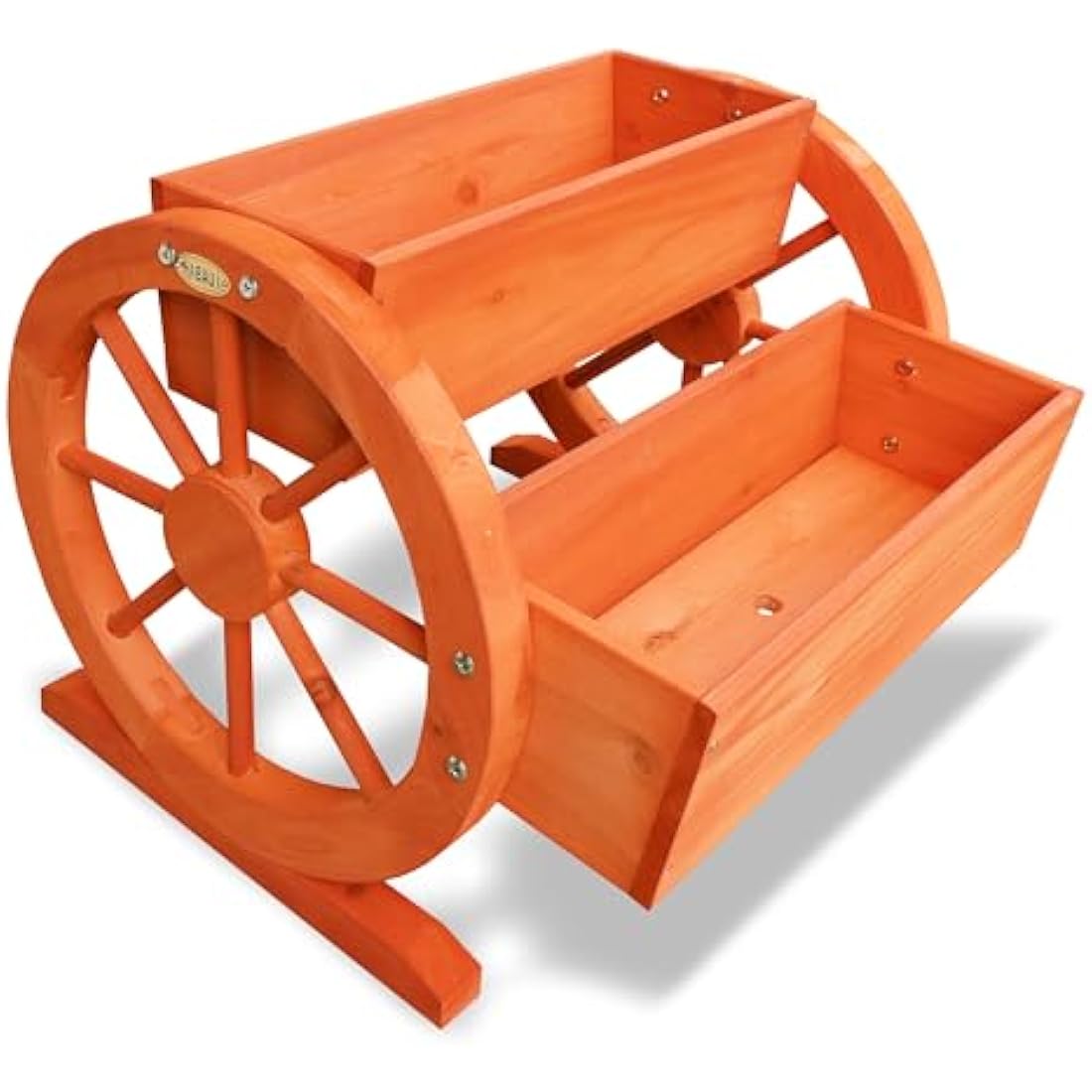 Habau Flower Box with Wagon Wheels