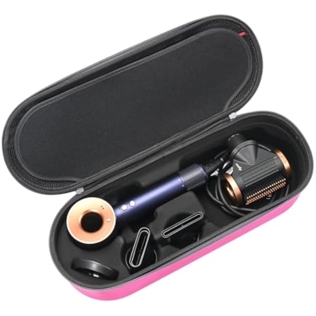 Hard Case for Dyson Supersonic Hair Dryer Iron/Fuchsia-Fits Ful Hair Dryer Accessories & Model HD15/HD08 by RLSOCO（Deep Pink）