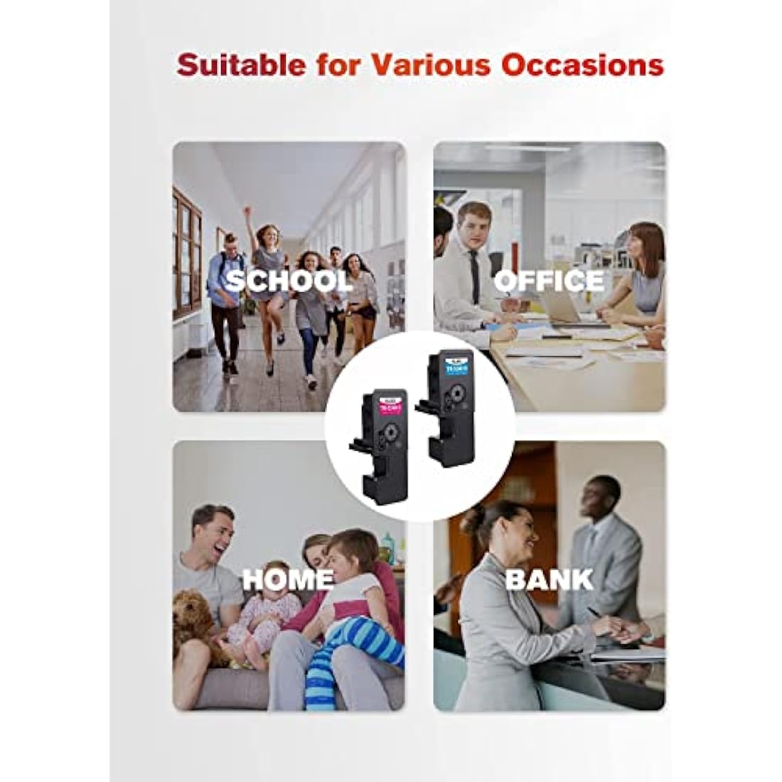 ejet TK-5240 Toner Compatible for Kyocera TK 5240 TK5240 for Ecosys M5526cdw M5526cdn P5026cdw P5026cdn (Black Cyan Magenta Yellow, 4-Pack)