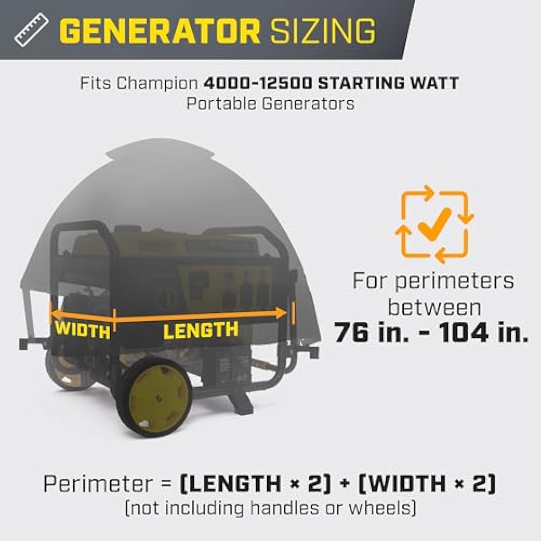 Champion Storm Shield Severe Weather Portable Generator Cover by GenTent® for 3000 to 10,000-Watt Generators