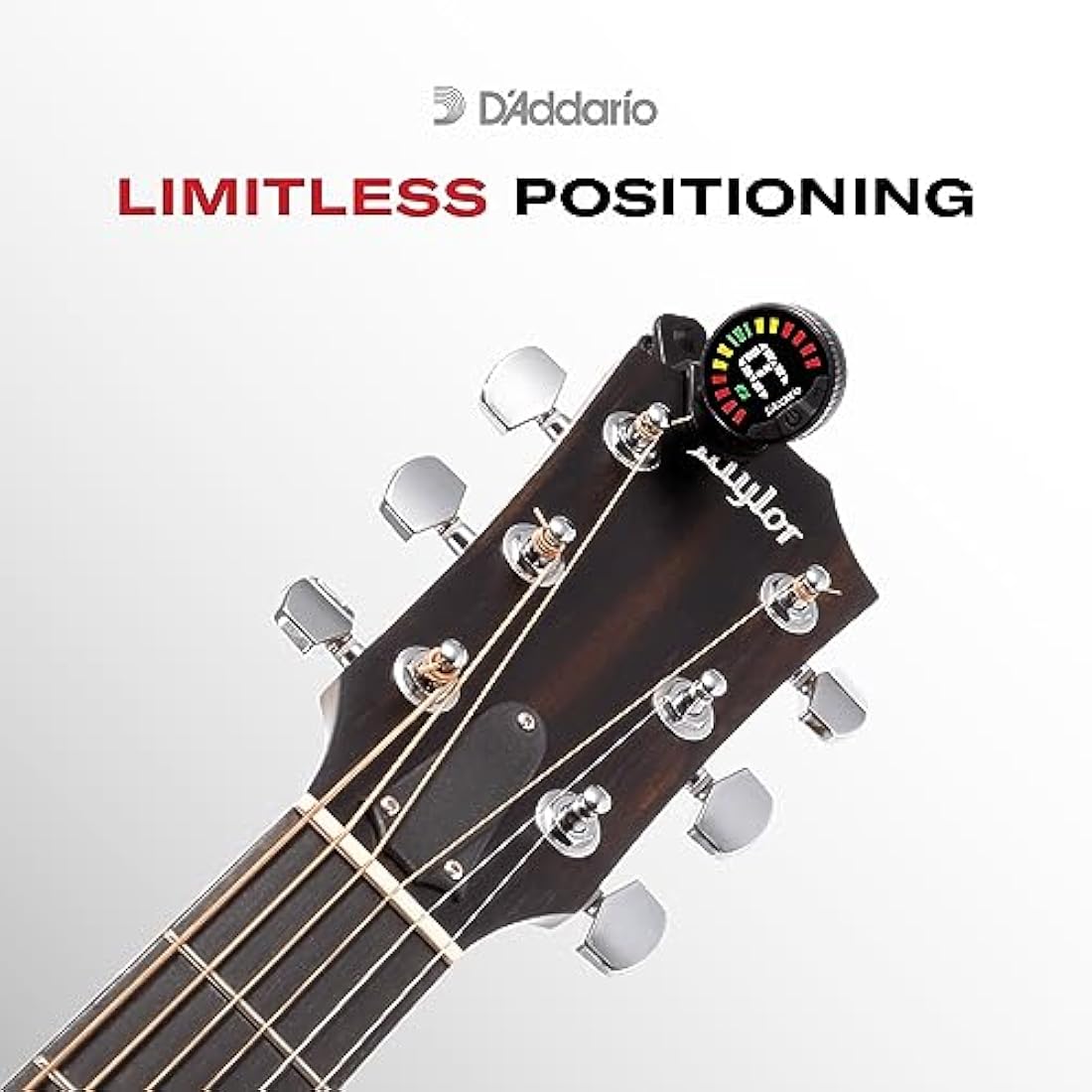 D'Addario Nexxus 360 Rechargeable Guitar Tuner - Clip On Guitar Tuner - Acoustic Guitar Tuner - Electric Guitar Tuner - 24 Hours of Tuning Time per Charge - Rotates 360-degrees
