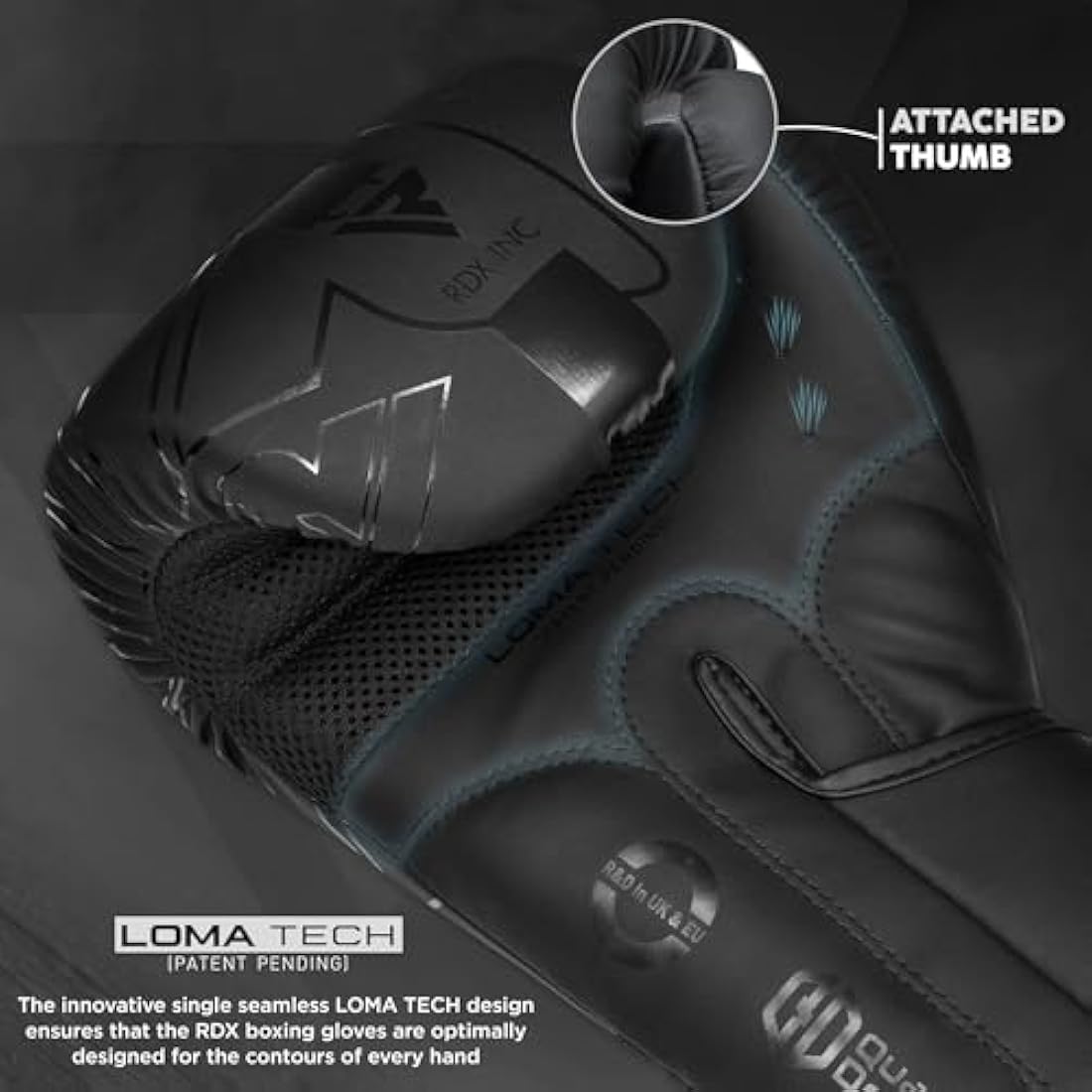 RDX Boxing Gloves, Pro Training Sparring, Maya Hide Leather, Muay Thai MMA Kickboxing, Men Women Adult, Heavy Punching Bag Focus Mitts Pads Workout, Ventilated Palm, Multi Layered, 8 10 12 14 16 18oz