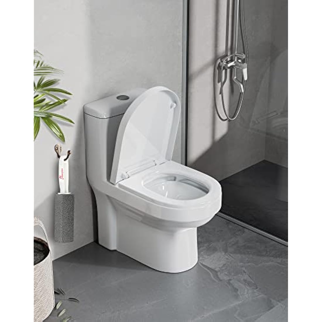 MARYTON Pumice Stone with Handle for Cleaning Toilet Bowl Ring and Hard Water Stains Pack of 2 (Gray)