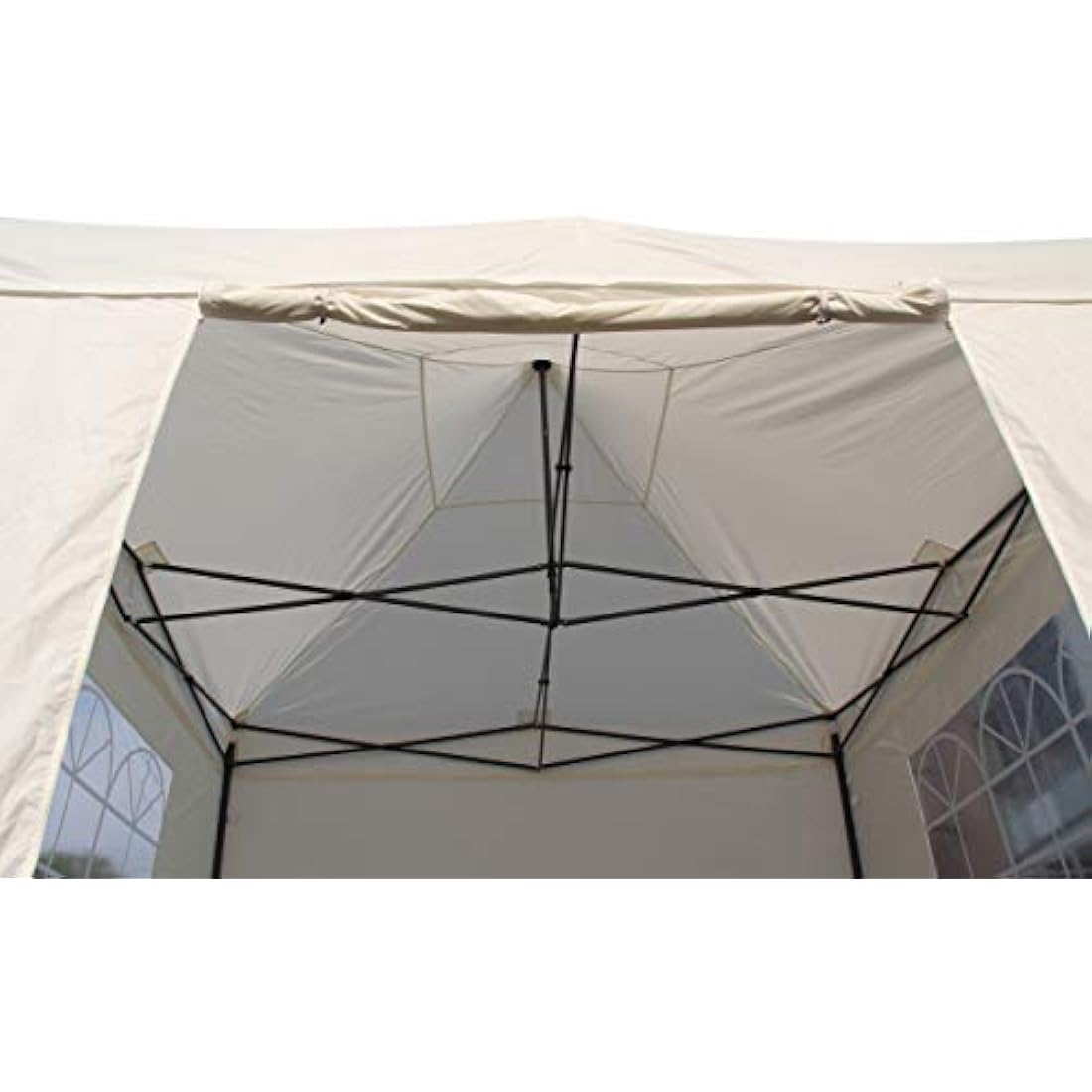 All Seasons Gazebos 2.5 x 2.5m Heavy Duty, Fully Waterproof Pop up Gazebo With 4 Side Walls (Cream)