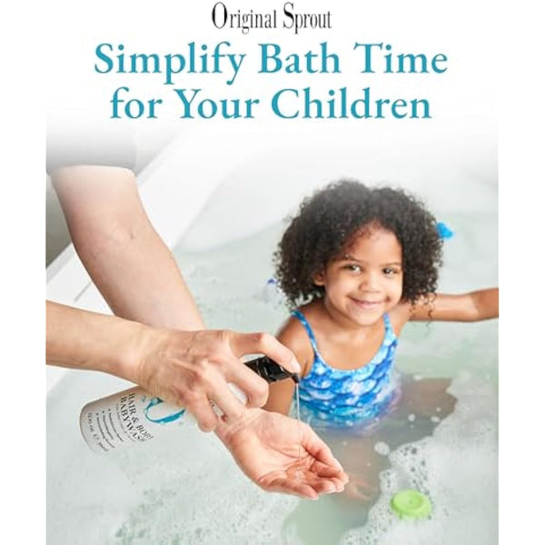 Kids Shampoo and Body Wash - Original Sprout Hair & Body Babywash - 2-in-1 Adults & Kids Bath Wash with Calendula, Rosemary, Arnica & Other Botanicals for Clean Hair & Supple Skin - 354ml