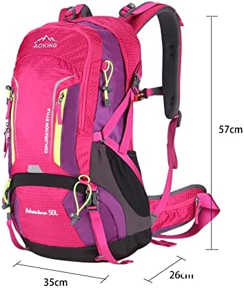 Aoking,Hiking backpack,detachable airflow mesh board,waterproof,SOS whistle,with rain cover