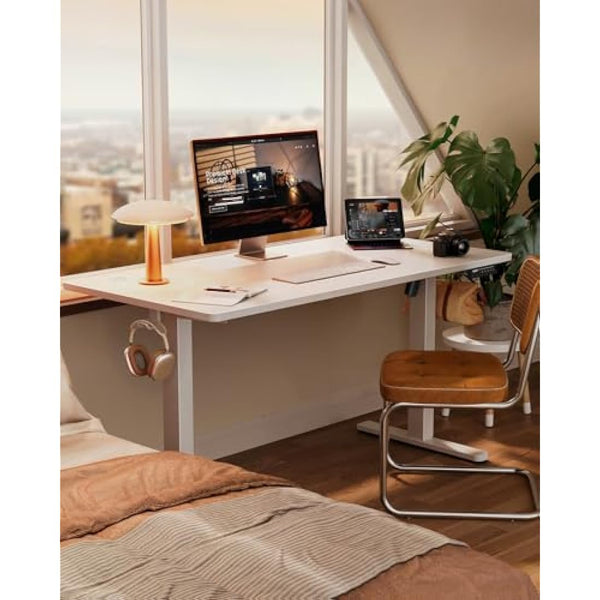 ErGear Electric Standing Desk Height Adjustable 120 x 60cm, Sit Stand Desk with 4 Memory Smart Pannel, Home Office Desk with Splice Board