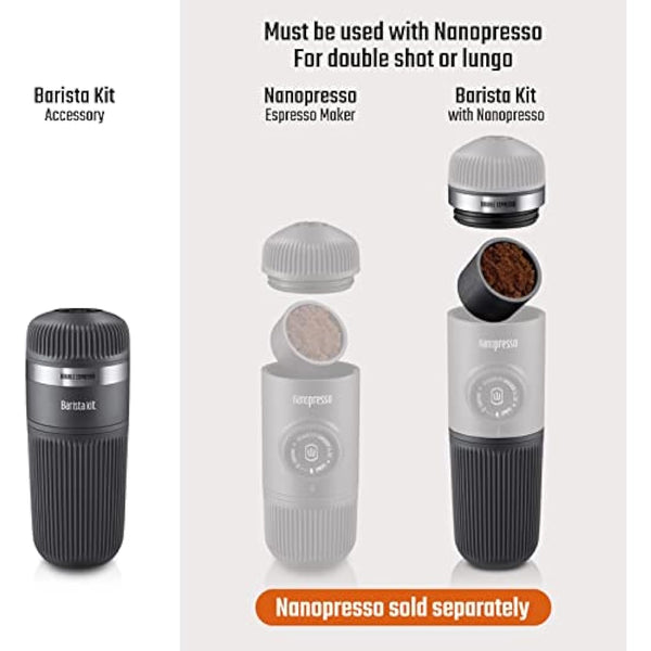 WACACO Nanopresso Barista Kit, Accessory for allowing Nanopresso Machine to Prepare Lungo or Double Espresso