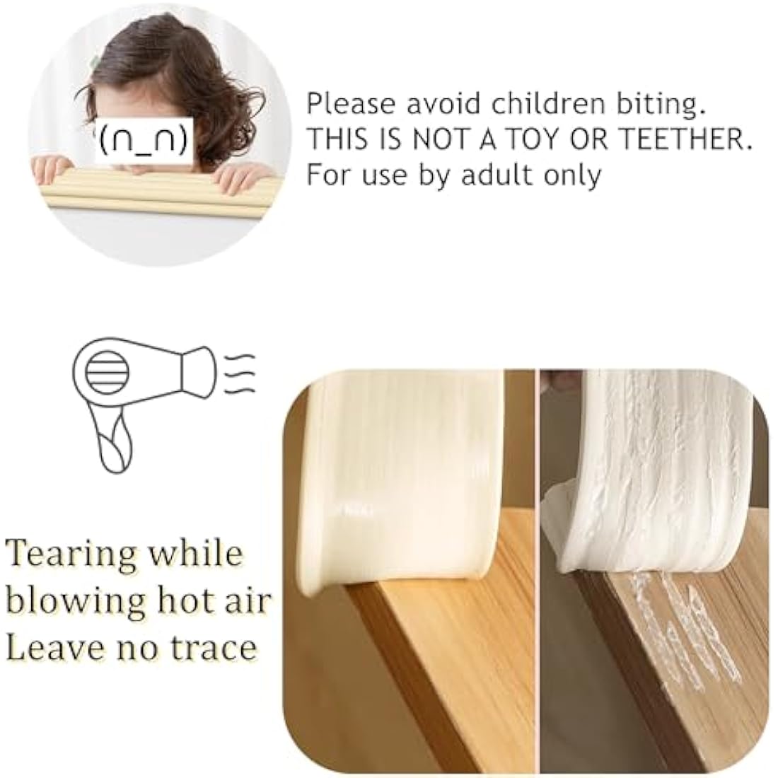 M2cbridge L Shape Extra Thick Furniture Table Edge Protectors Foam Baby Safety Bumper Guard 2 M (wood)