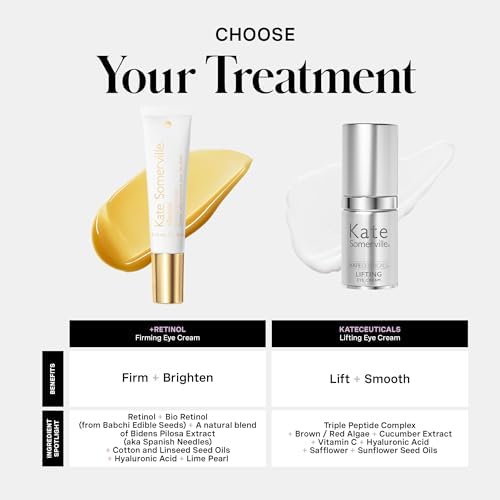 Kate Somerville Retinol Firming Eye Cream, Anti-Ageing Eye Treatment, Clinically Proven to Firm, Brighten and Smooth Lines, and Wrinkles, 15 mL