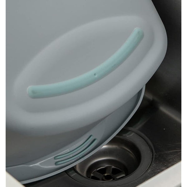 Addis Premium Soft Grip Large Rectangular Washing Up Bowl, 9.5 litre, Tranquil Haze