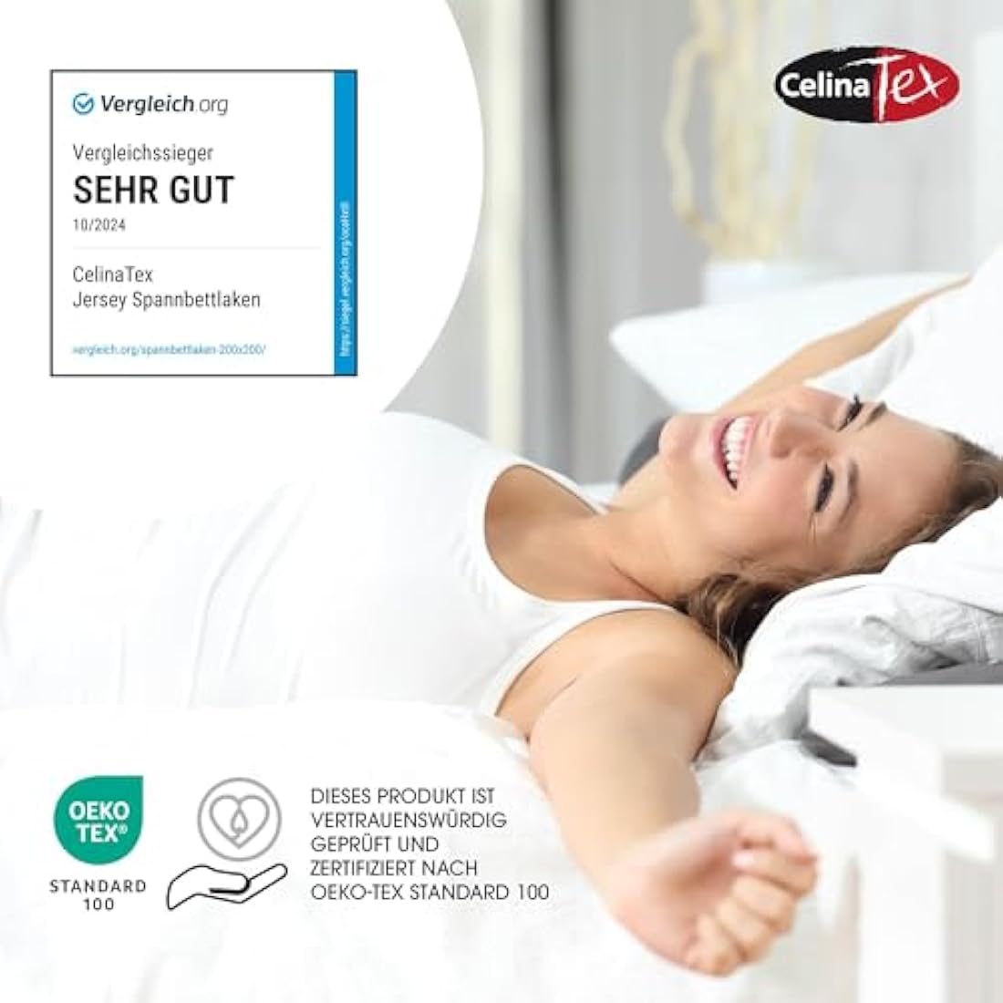 CelinaTex Lucina Fitted Sheet Cotton 180x200-200x200 cm ruby red