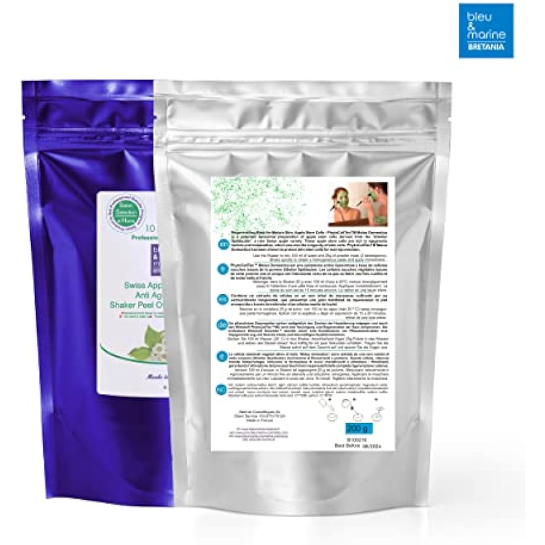 Anti-Aging Peel-Off Face Mask with Alginates & Swiss Apple Stem Cells for Mature Skin. Anti-Wrinkle & Firming Facial Moisturizer. Rejuvenating and Revitalizing Facial Treatment - 200 g