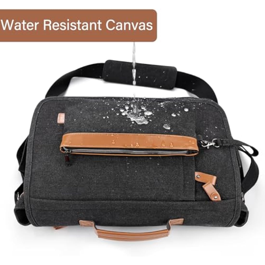 Estarer Laptop Messenger Bag 17.3 Inch Mens Large Satchel Shoulder Bag with Pencil Case for Work School(Dark Grey)