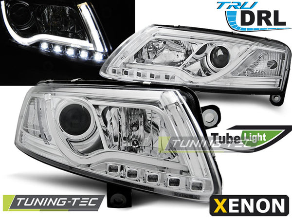 Tuning-Tec LED DRL XENON Lightbar Headlights AUDI A6 C6 04-08 LHD