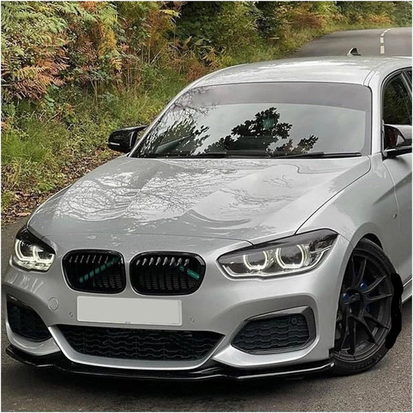 For BMW 1-Series F20 F21 2015~2019 118i 120i M135i M140i M Performance Front Bumper Splitter Lip Car Diffuser Body Kit Spoiler