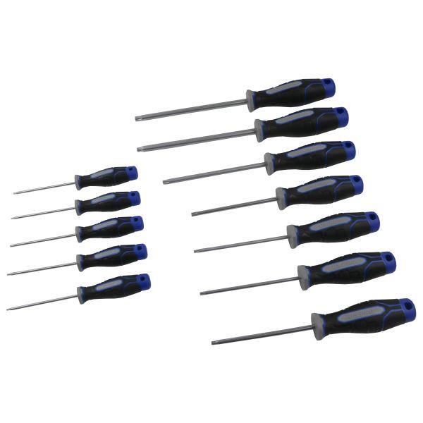 US PRO INDUSTRIAL 12PC Tamper Torx Star Screwdriver Set T6 - T45 4619