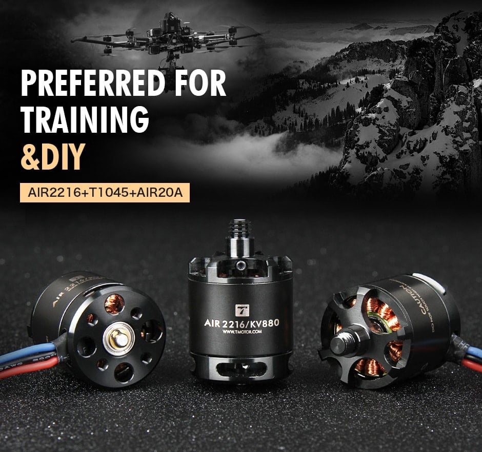 T-Motor Air Gear 450 ESC Combo Pack (matched Motors + Props + ESC)