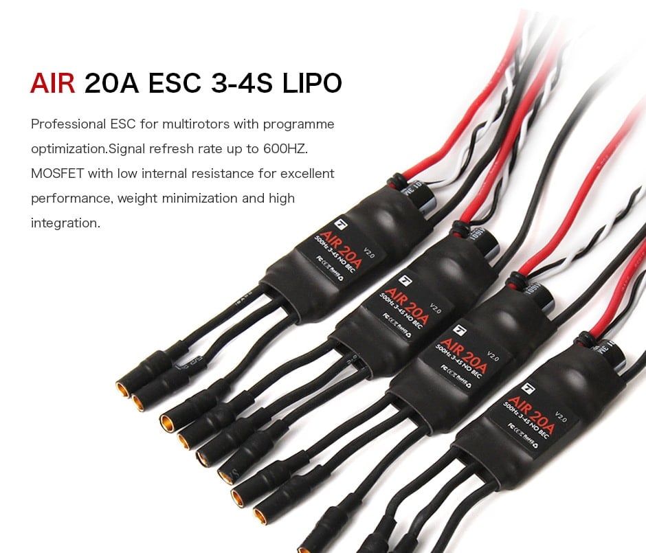 T-Motor Air Gear 450 ESC Combo Pack (matched Motors + Props + ESC)