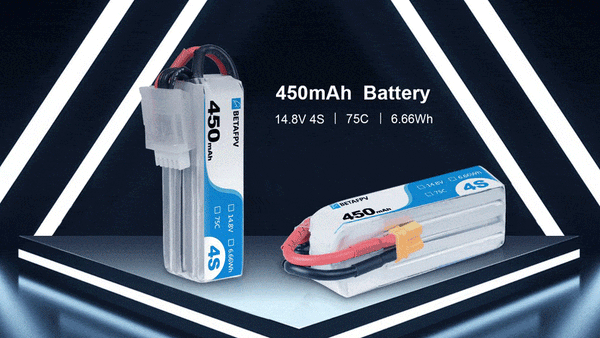 BetaFPV 450mAh 4S 75C Lipo Battery (2pcs)