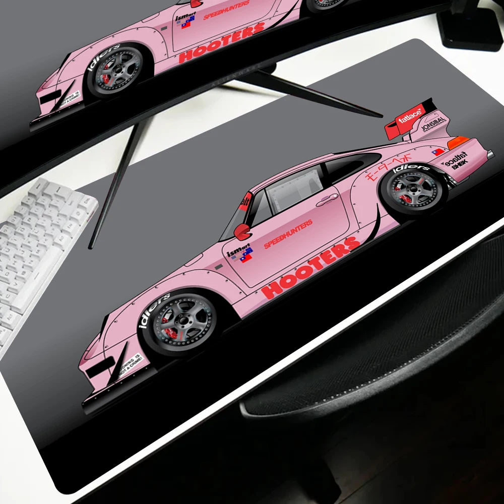 Japan sports car jdm RWB 911 964 933 XXL Mousepad Boy Pad Natural Rubber mousepad Desk Mat Anime Lock edge Mousepad