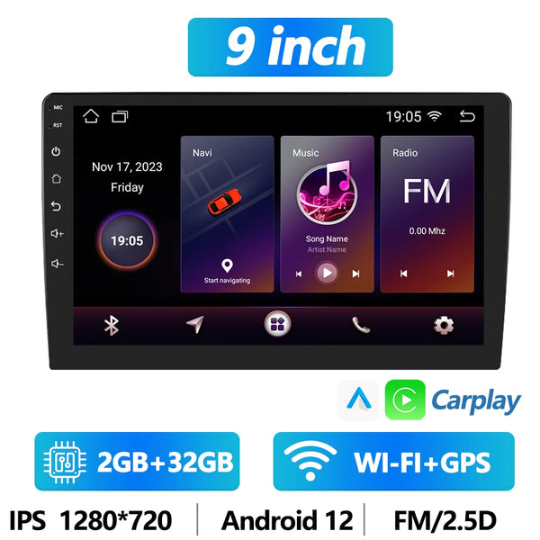 BOSSCAR Android13 Multimedia Car Radio Carplay Auto Player GPS Navigation for Toyota Hyundai Nissan Kia LADA FIAT VW 7 9 10 inch