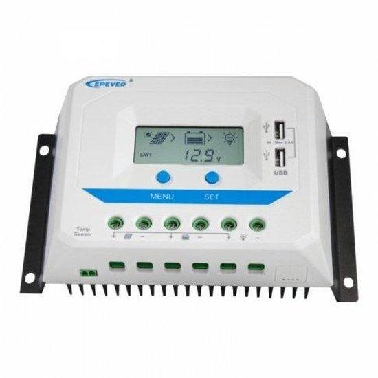 45A 12/24V Solar Charge Controller with LCD & Dual USB | 4Boats