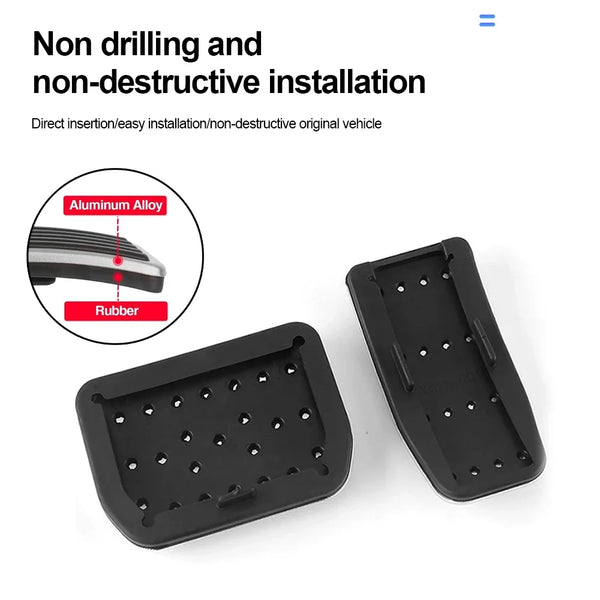 Aluminum Alloy Accelerator Gas Fuel Brake Rest Pads Mat For Tesla Model 3 Y Highland 2024 2023 2022 Foot Pedals Cover Accesories