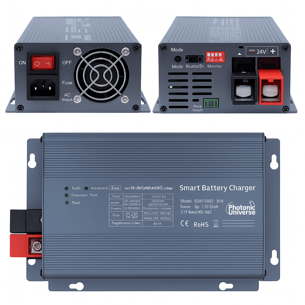 15A 24V Smart Automatic Battery Charger — Multi‑Stage | 4Boats